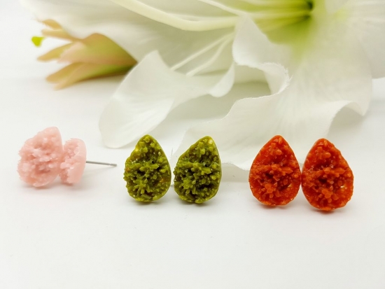 Preview: Krater Tropfen Ohrstecker